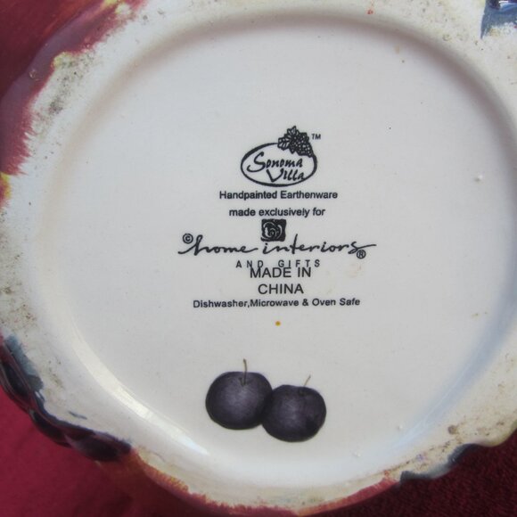 VTG SONOMA VILLA FRUIT MOTIF PITCHER W/BRANCH HANDLE, 3D EFFECT - Picture 6 of 6